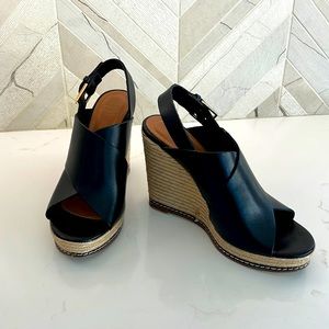 Andre Assous  Black Wedges size 6.5 (37)